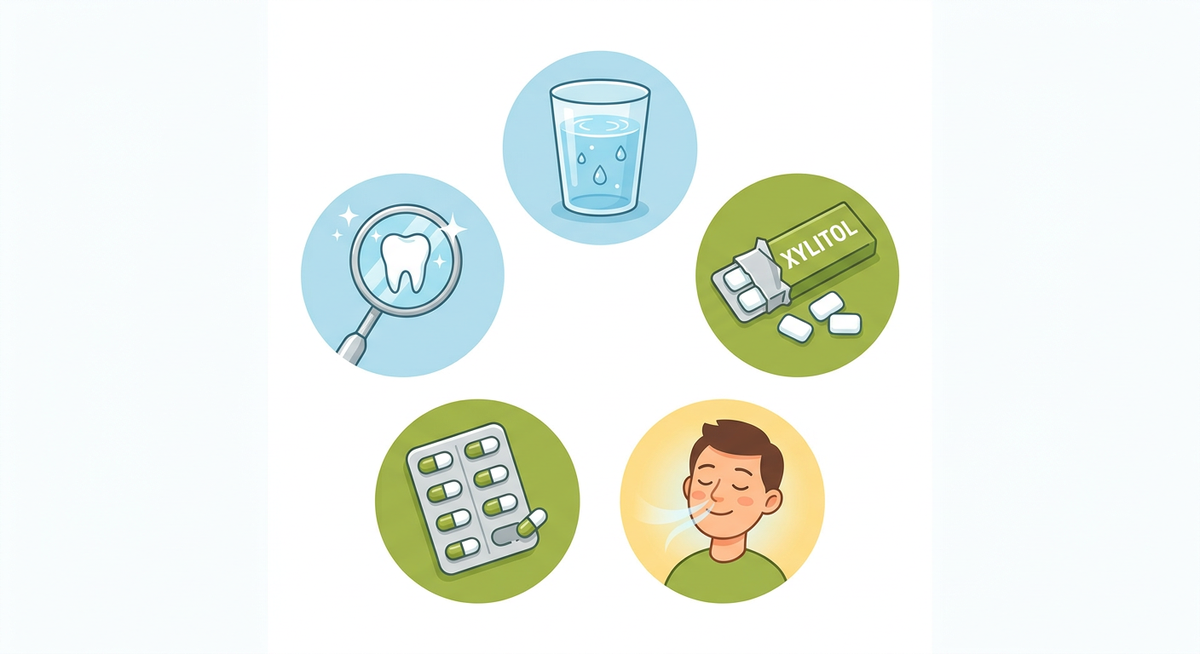 花粉症シーズンの5つのセルフケア対策イラスト