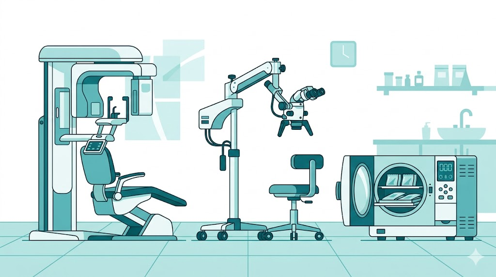 歯科用CT・マイクロスコープ等の診療設備のイラスト